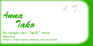 anna tako business card